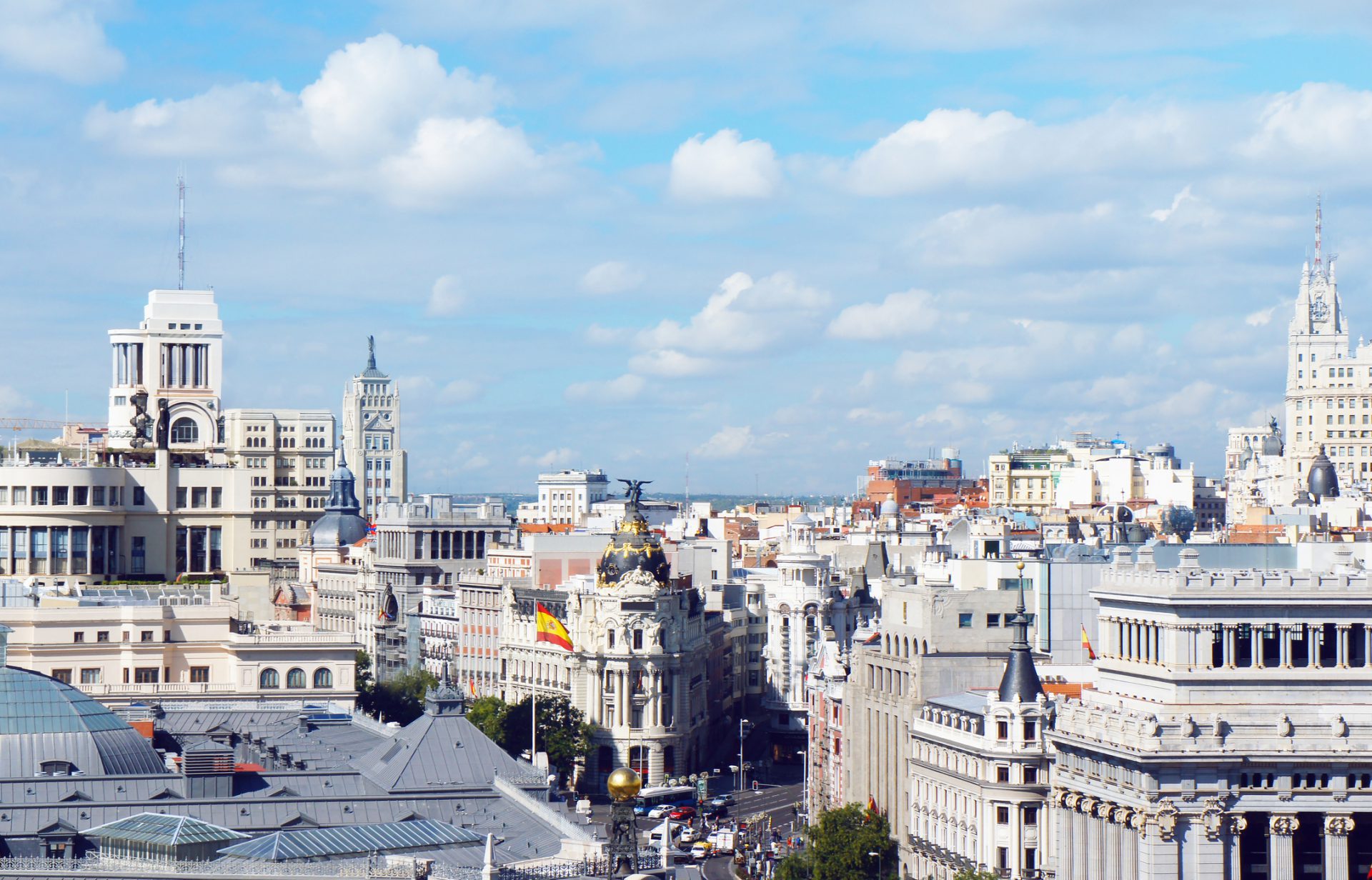 Madrid skyline view